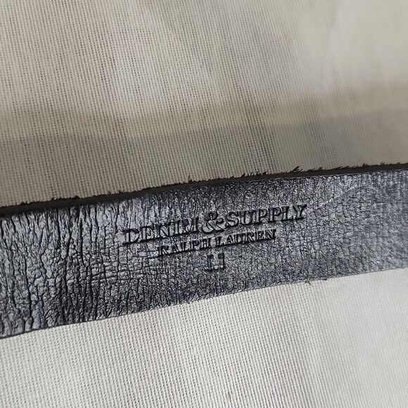 Denim & Supply Ralph Lauren Black Studded Leather Belt M 35-38 - Picture 6 of 6